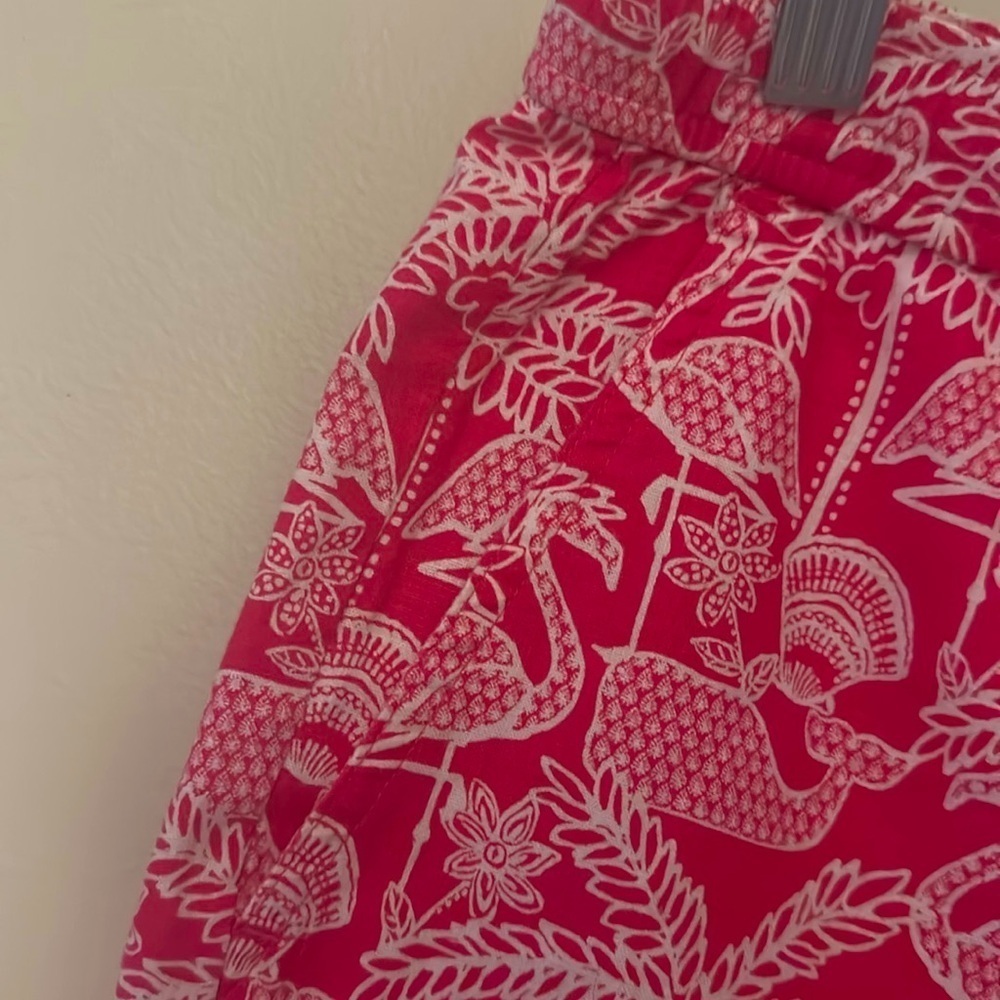 NWT Vineyard Vines Womens Pink Flamingo Print Linen Blend Short Sz Medium Preppy - Picture 5 of 9